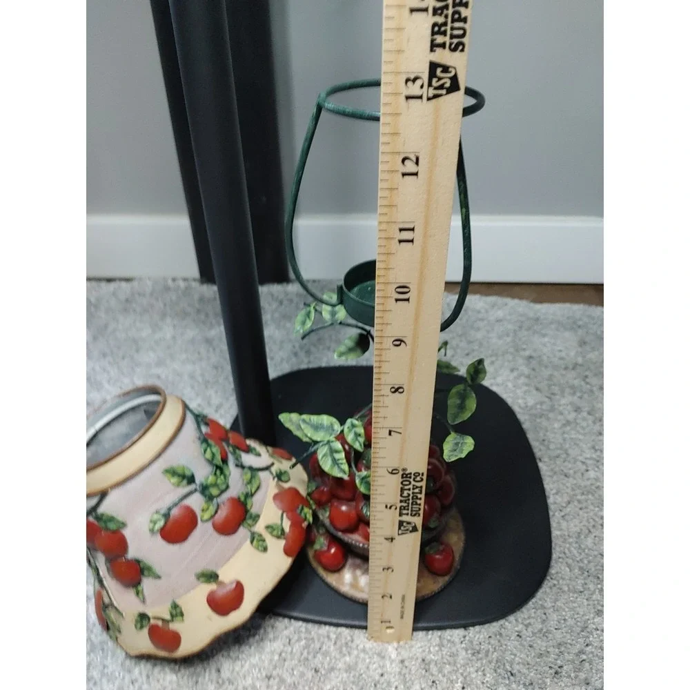 90s Vintage Home Interiors 3D Apple Basket Lamp Shade Votive Candle Holder Decor